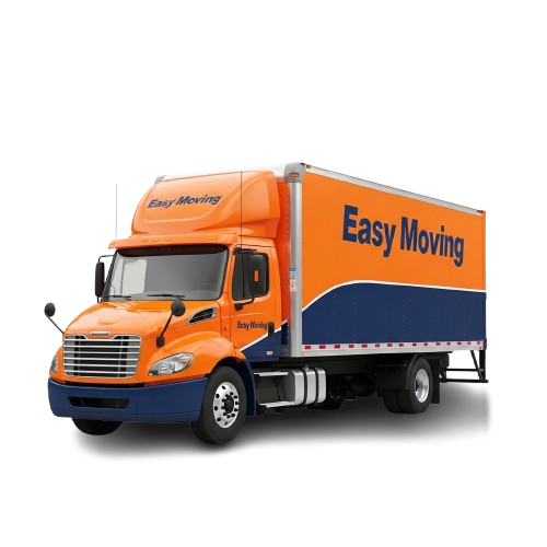 Easy Moving Company Truck in White Background